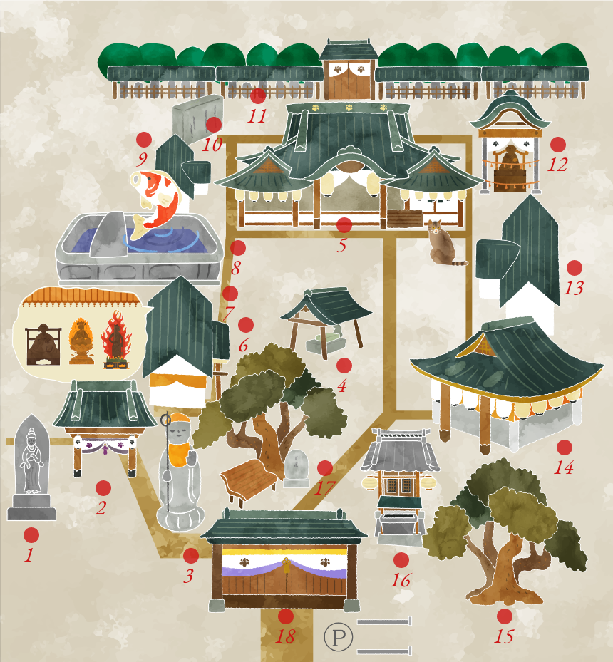 境内イラスト地図